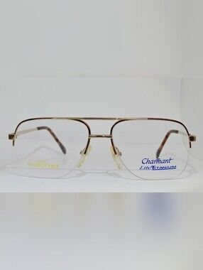 Charmont Gold Lite. Titanium Aviator Glasses for Men. Semi Rimless.